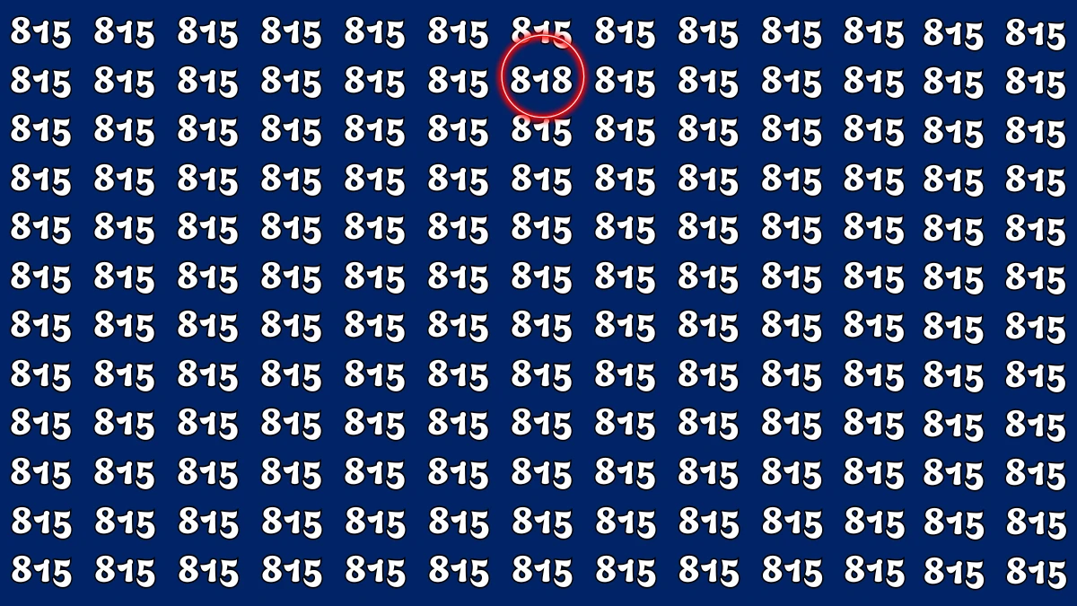 Optical Illusion 8 Seconds Challenge: Only People with Eagle Eyes Can spot the Number 818