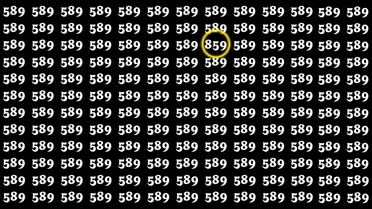 Optical Illusion 8 Seconds Challenge: Only People with Eagle Eyes Can spot the Number 859