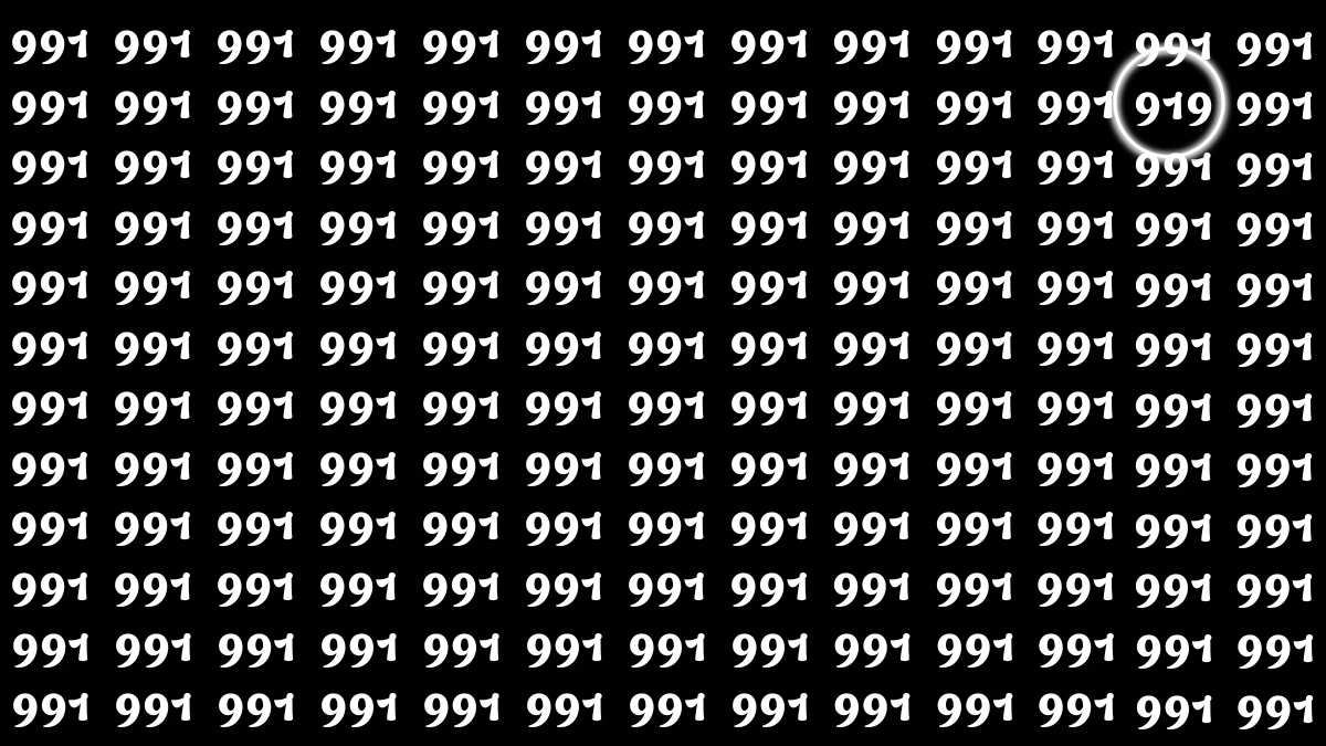 Optical Illusion 8 Seconds Challenge: Only People with Eagle Eyes Can spot the Number 919
