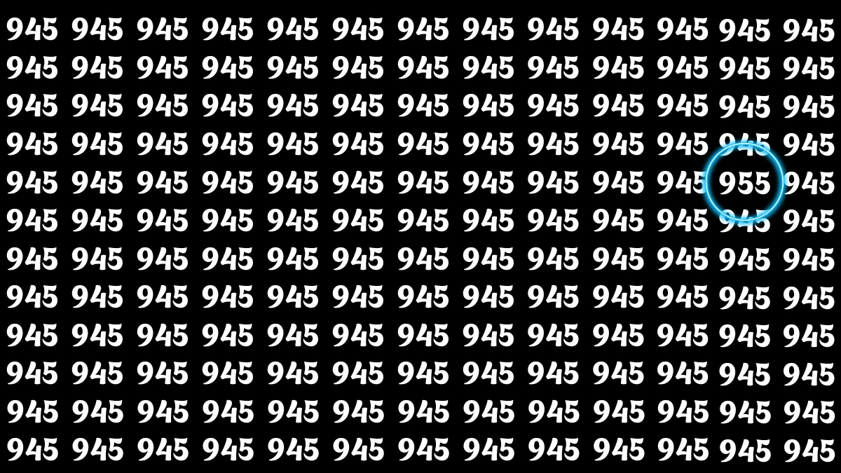 Optical Illusion 8 Seconds Challenge: Only People with Eagle Eyes Can spot the Number 955