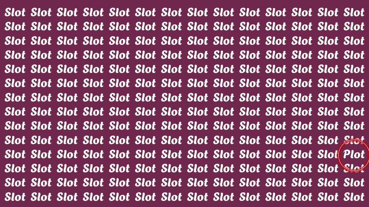 Optical Illusion Eye Test: Within 5 Seconds Spot The Word Plot among Slot