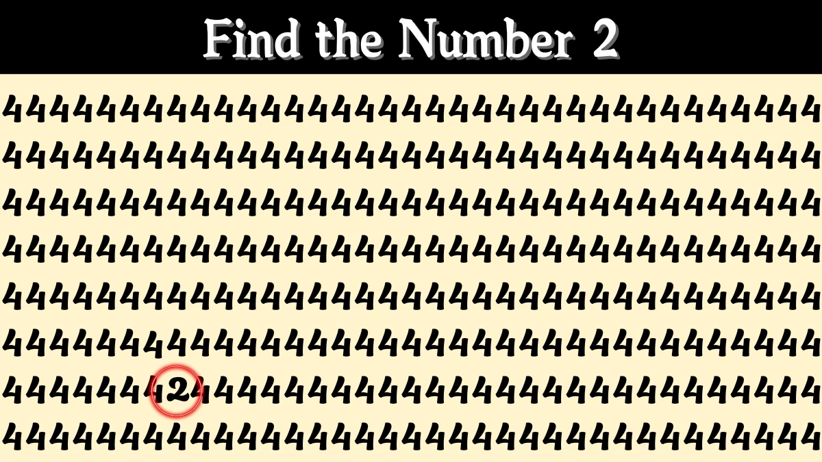 Optical Illusion IQ Test: Are You A Genius? Within 5 Seconds Spot The Number 2 among 4