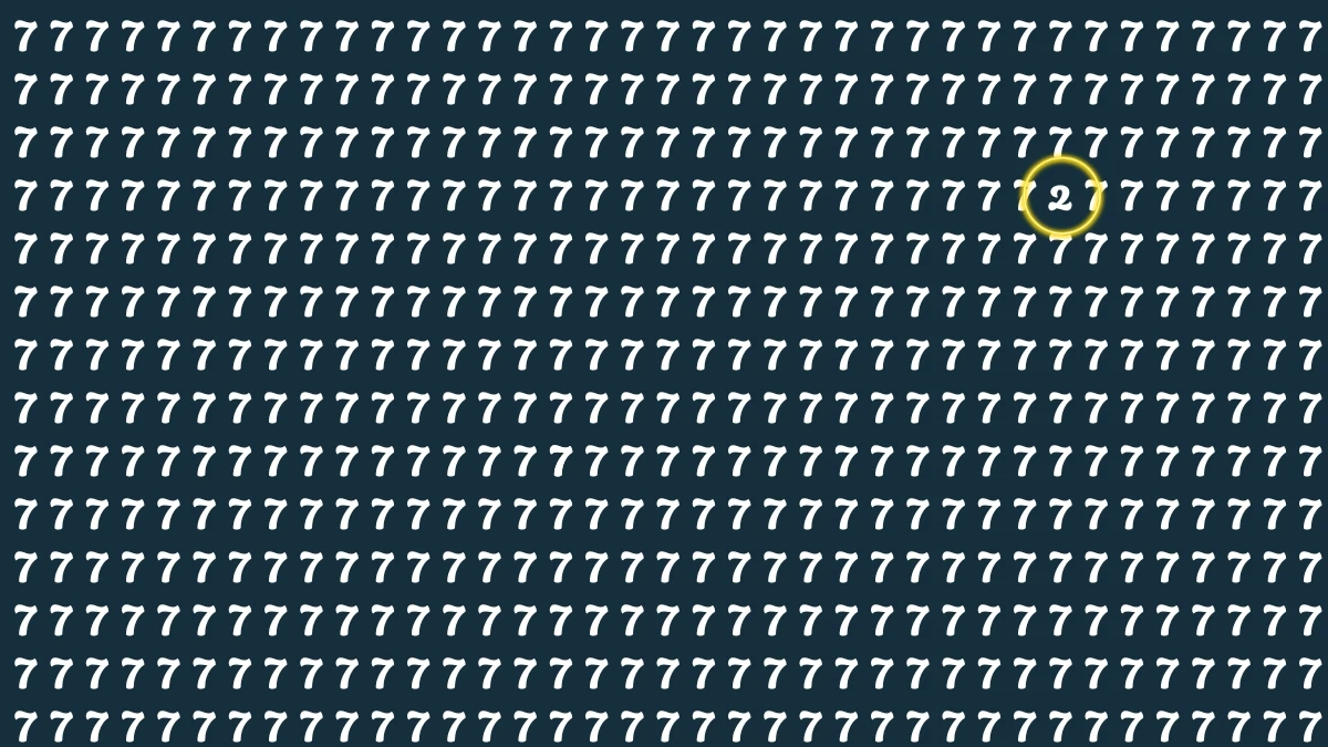 Optical Illusion IQ Test: Are You A Genius? Within 5 Seconds Spot The Number 2 among 7