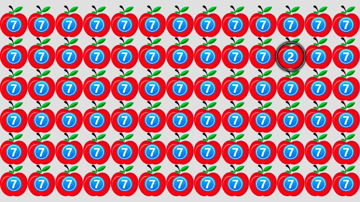 Optical Illusion IQ Test: Are You A Genius? Within 5 Seconds Spot The Number 2 among 7