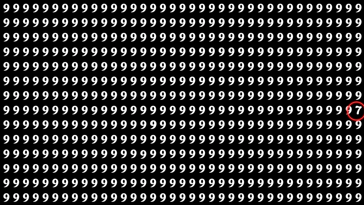 Optical Illusion IQ Test: Are You A Genius? Within 5 Seconds Spot The Number 7 among 9