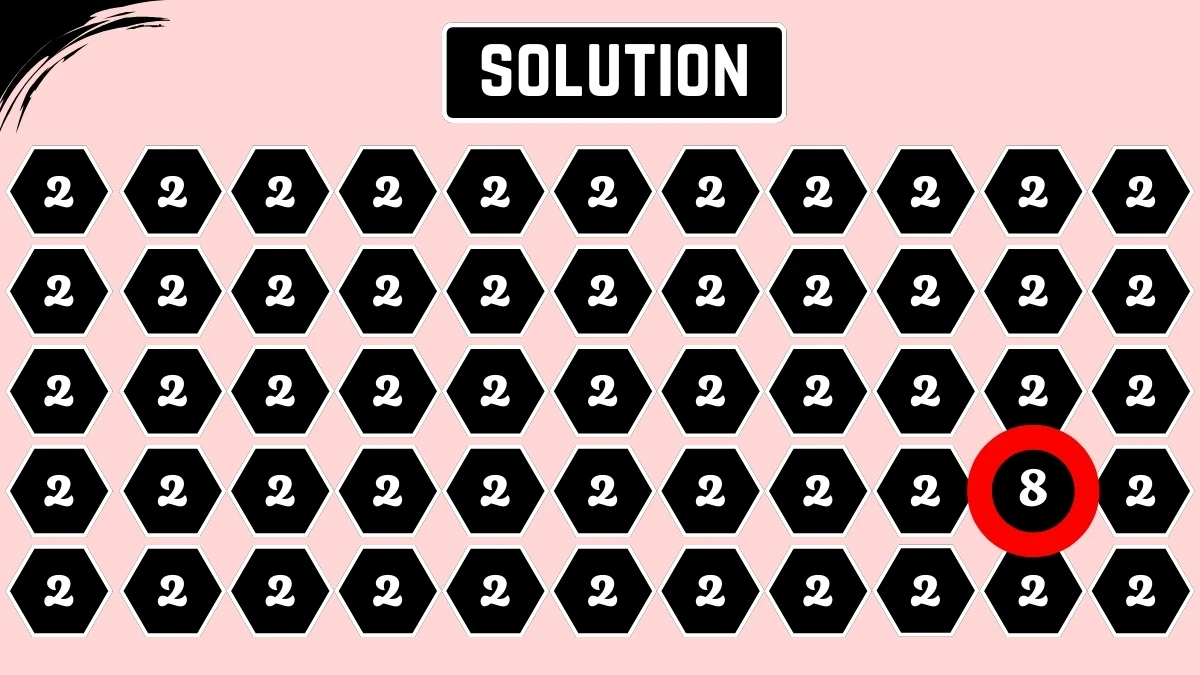 Optical Illusion IQ Test: Are You A Genius? Within 5 Seconds Spot The Number 8 among 2