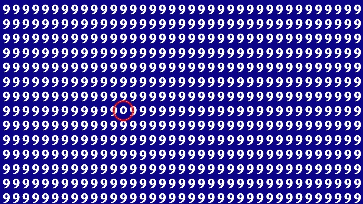 Optical Illusion IQ Test: Are You A Genius? Within 6 Seconds Spot The Number 0 among 9