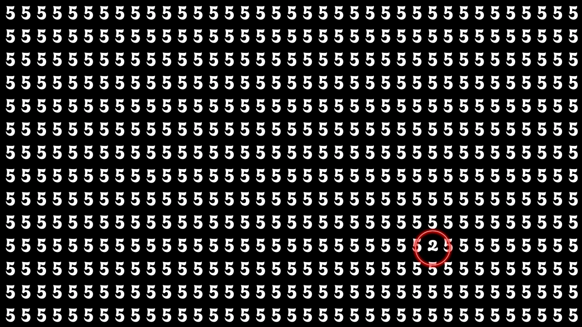 Optical Illusion IQ Test: Are You A Genius? Within 6 Seconds Spot The Number 2 among 5