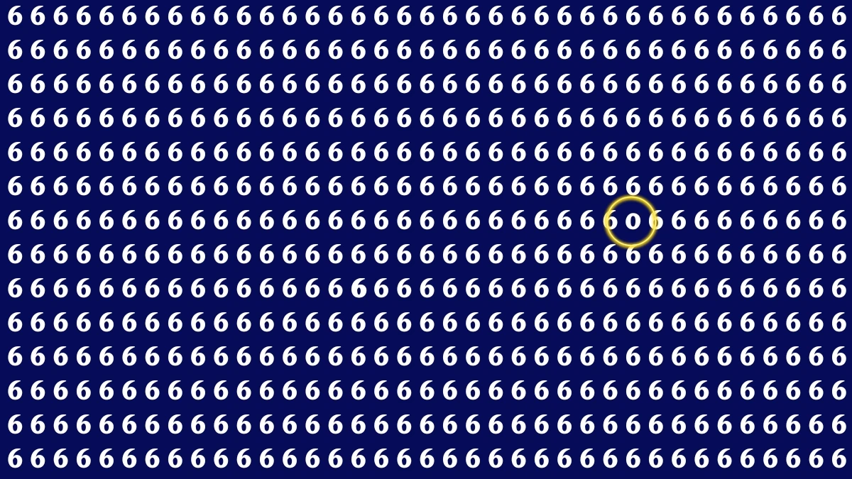 Optical Illusion IQ Test: Are You A Genius? Within 7 Seconds Spot The Number 0 among 6