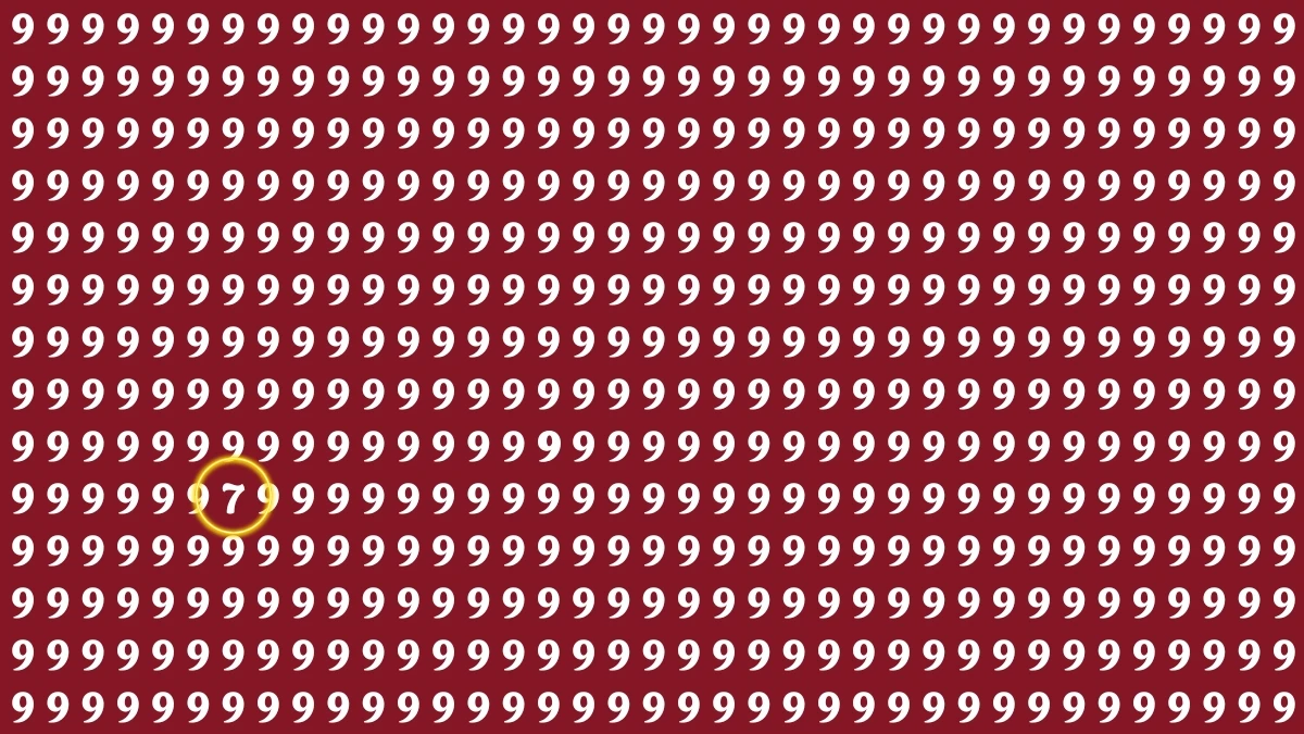 Optical Illusion IQ Test: Are You A Genius? Within 7 Seconds Spot The Number 7 among 9