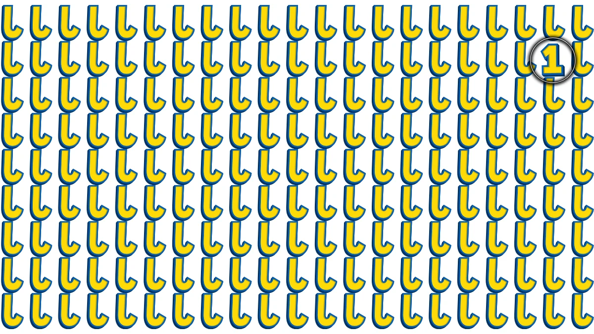Optical Illusion: Within 5 Seconds Spot The Number 1 among Inverted J