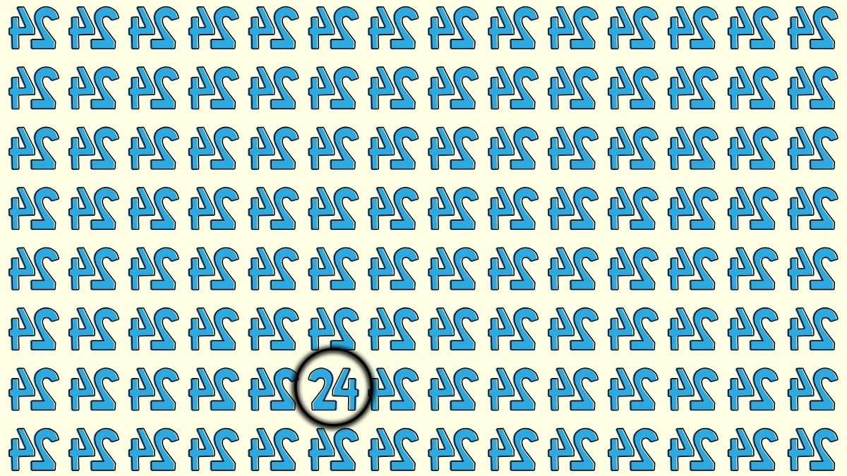 Optical Illusion: Within 5 Seconds Spot The Number 24 among Inverted 24
