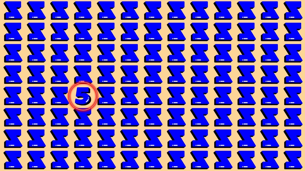 Optical Illusion: Within 5 Seconds Spot The Number 5 among Inverted Z