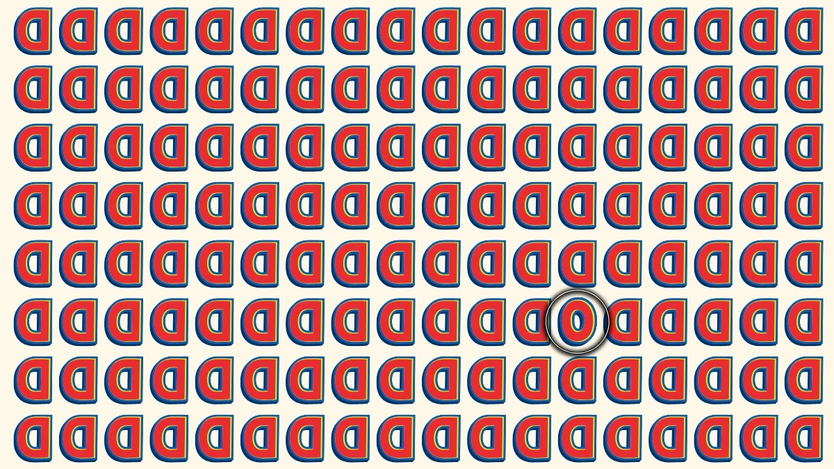 Optical Illusion: Within 6 Seconds Spot The Number 0 among Inverted D