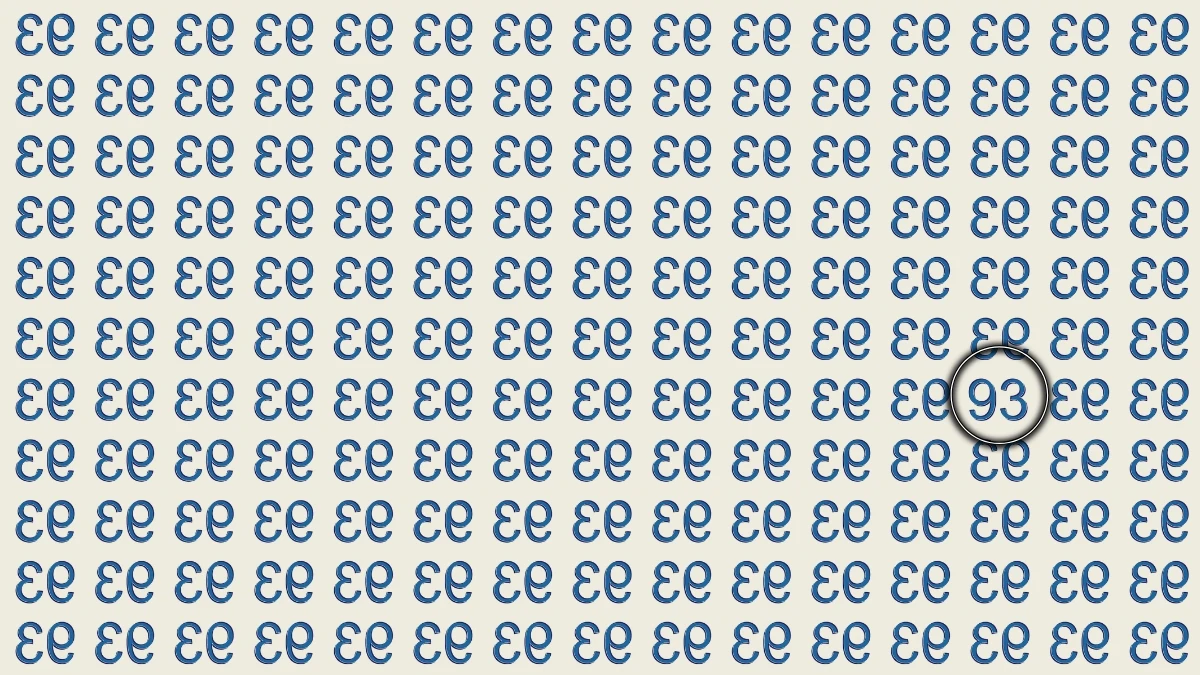Optical Illusion: Within 6 Seconds Spot The Number 93 among Inverted 93