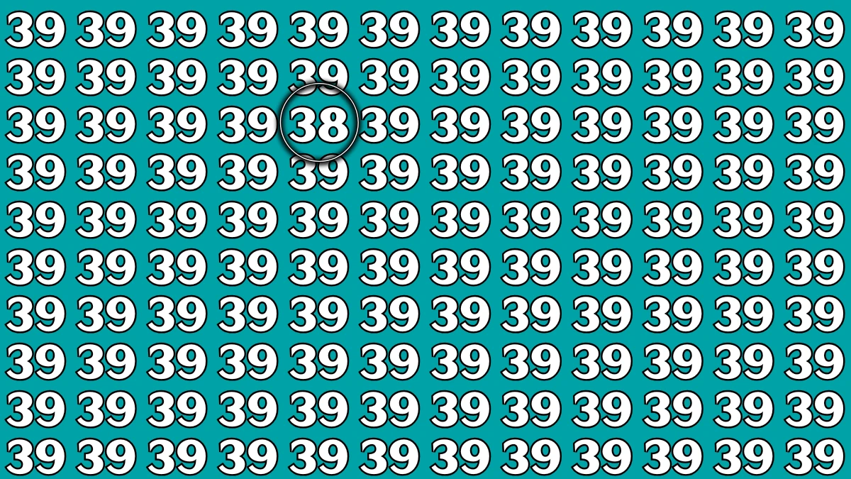 Optical Illusion: Within 8 Seconds Spot The Number 38 among 39