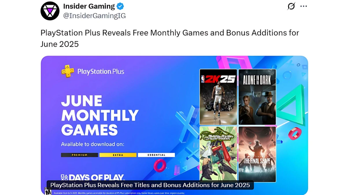 Playstation Plus Free Monthly Games for June 2025 Revealed