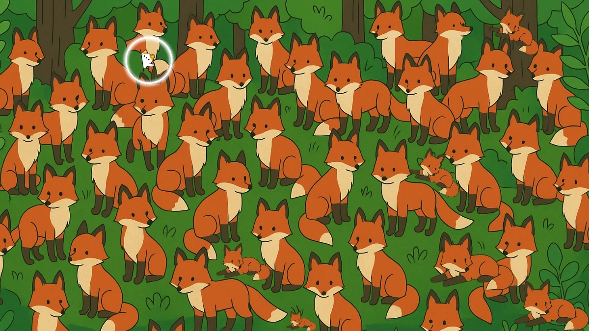 Brain Teaser 5 Secs Challenge: Can you find the Hidden Cat among Foxes