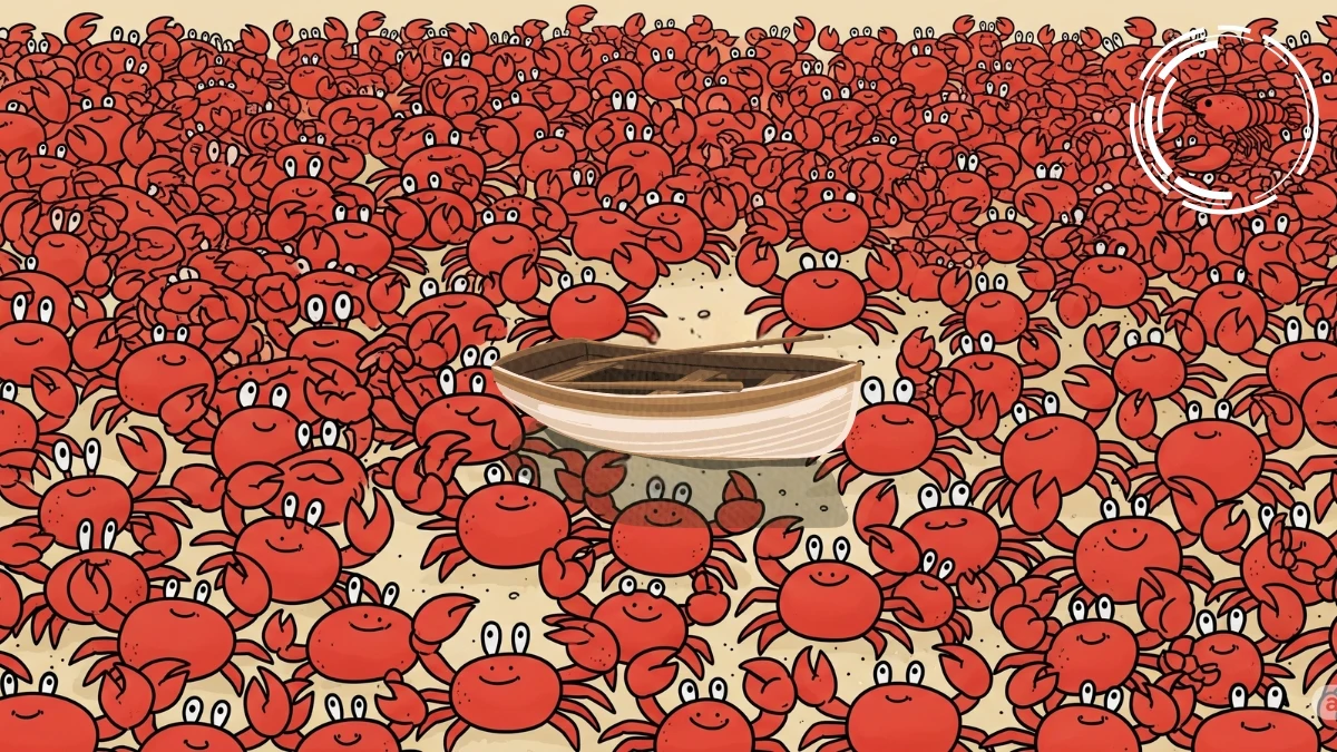 Brain Teaser 5 Secs Challenge: Can you find the Hidden Lobster among Crabs