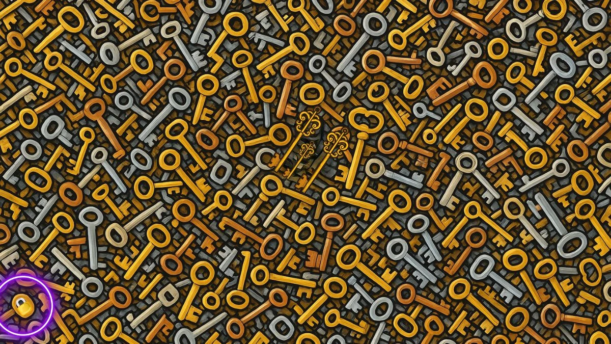 Brain Teaser 5 Secs Challenge: Can You Find the Hidden Lock Among Keys