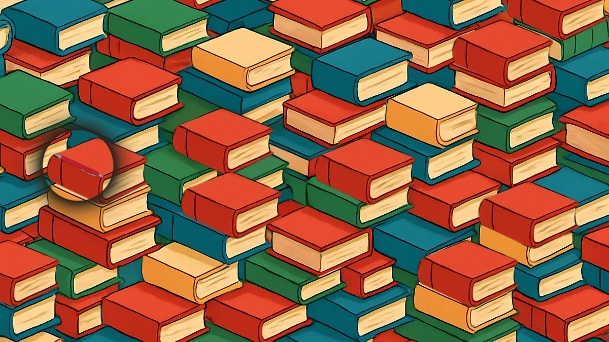 Brain Teaser 5 Secs Challenge: Can You Find the Hidden Pen Among Books