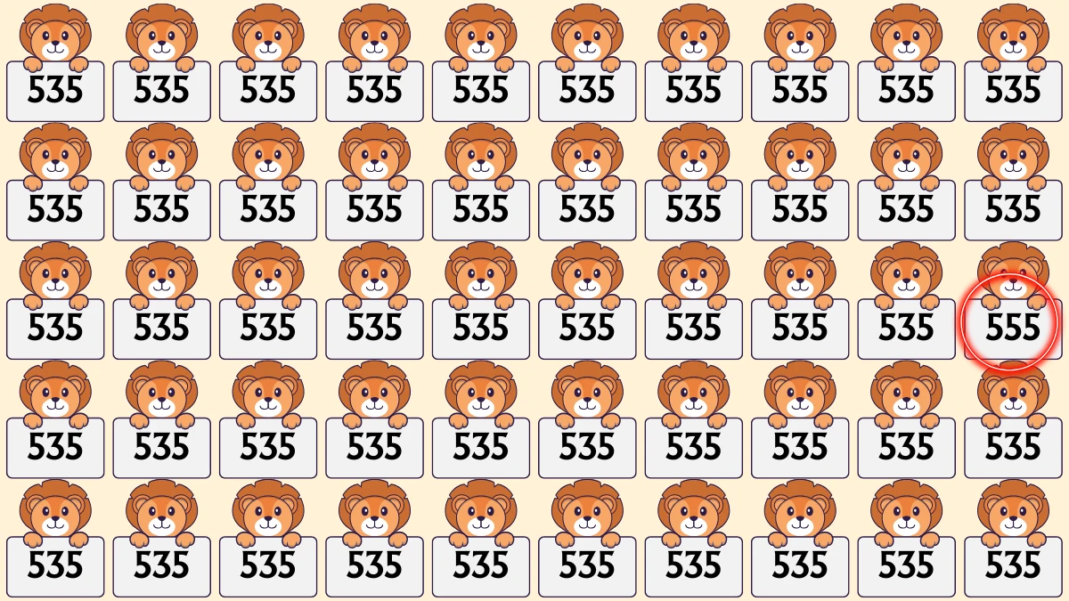 Brain Teaser: Within 5 Seconds Spot The Number 555 among 535