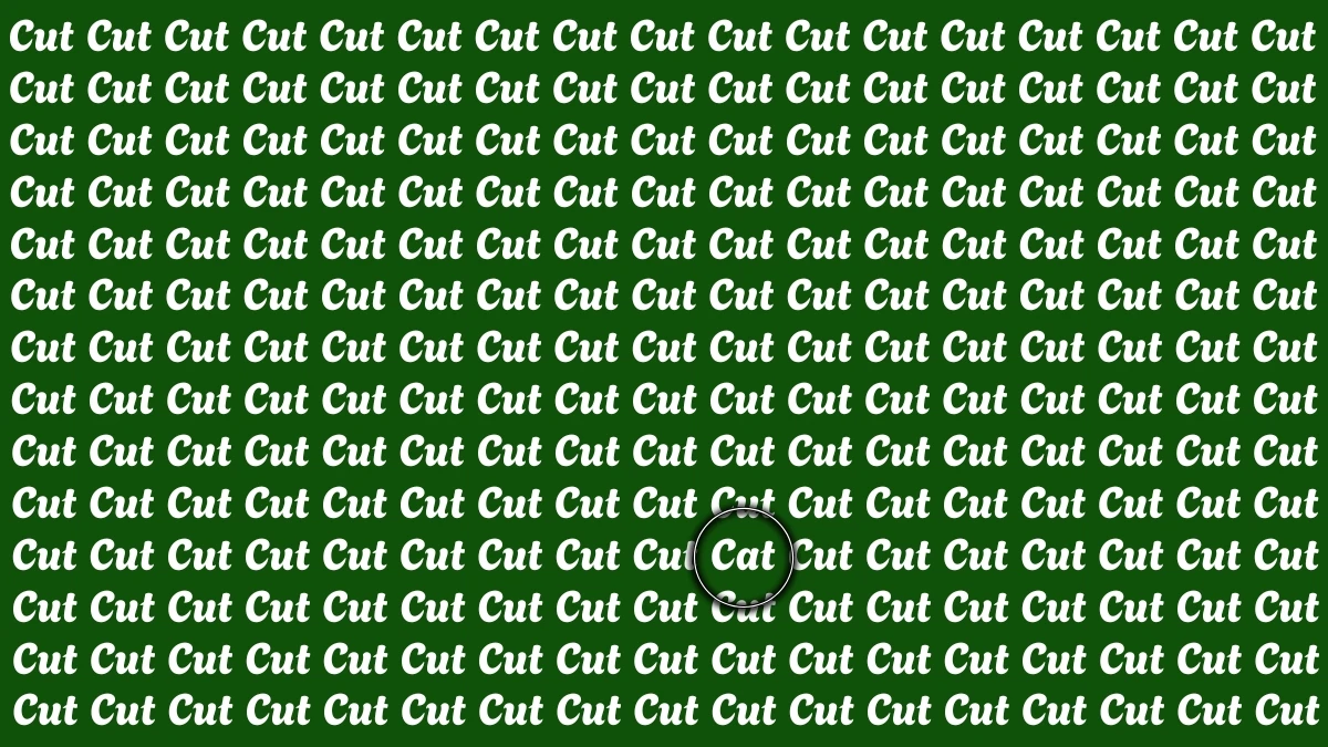 Brain Teaser: Within 5 Seconds Spot The Word Cat among Cut