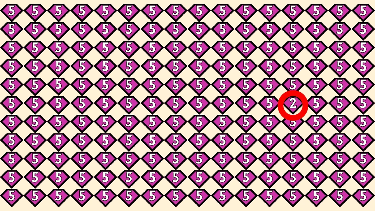 Brain Teaser: Within 7 Seconds Spot The Number 2 among 5