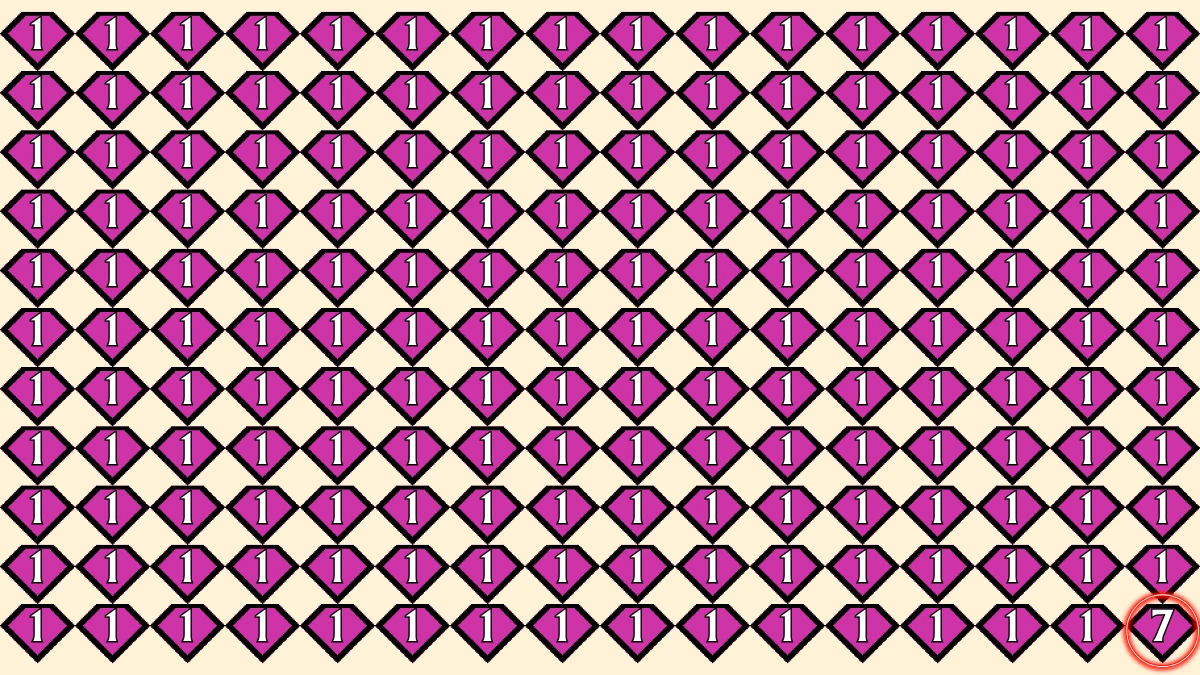 Brain Teaser: Within 7 Seconds Spot The Number 7 among 1