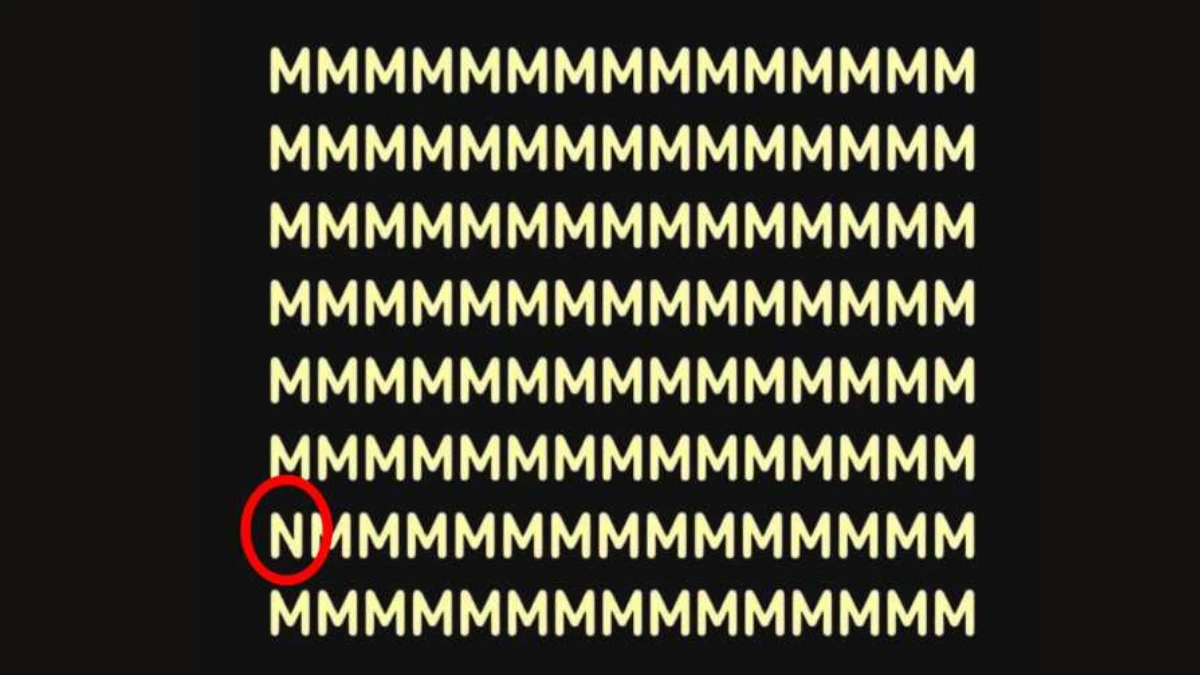 Optical Illusion IQ Test: Are You A Genius? Within 5 Seconds Spot The Letter N among M