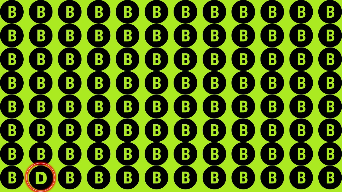 Observation Find it Out: Within 6 Seconds Spot The Letter D among B