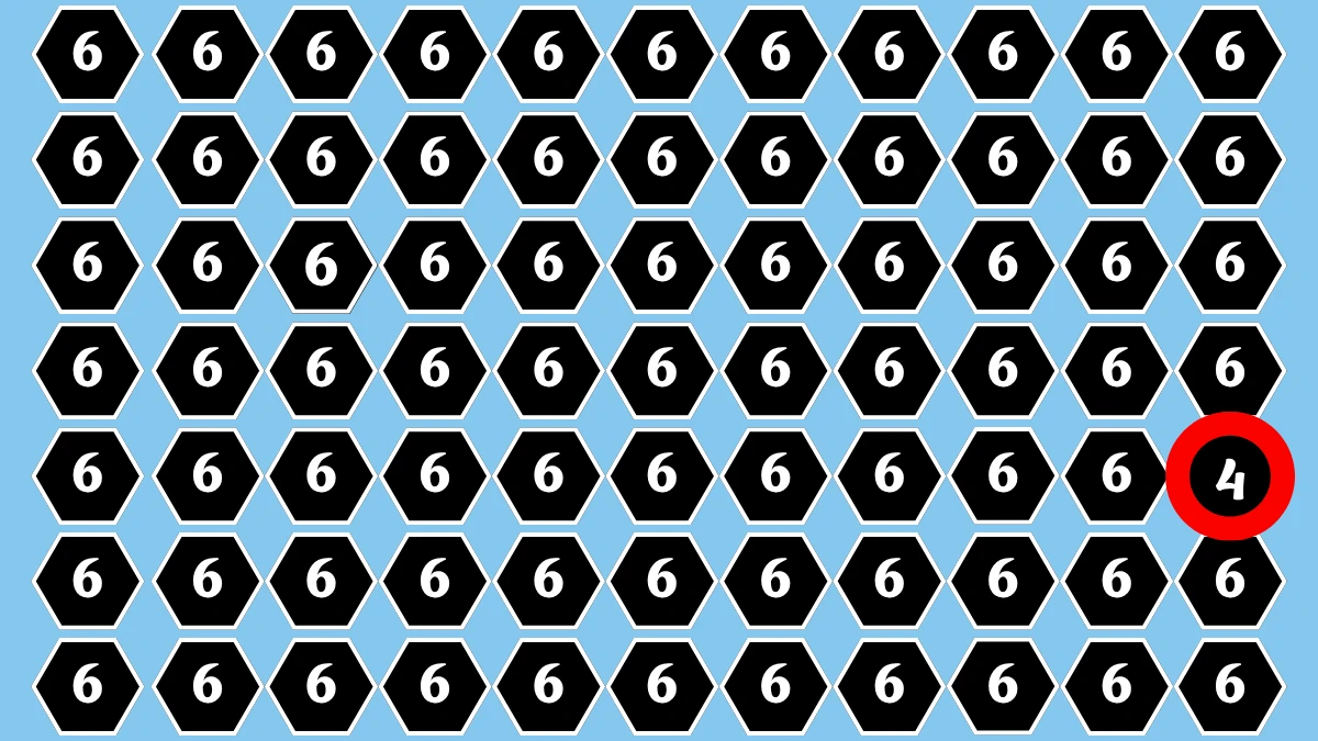 Observation Find it Out: Within 6 Seconds Spot The Number 4 among 6