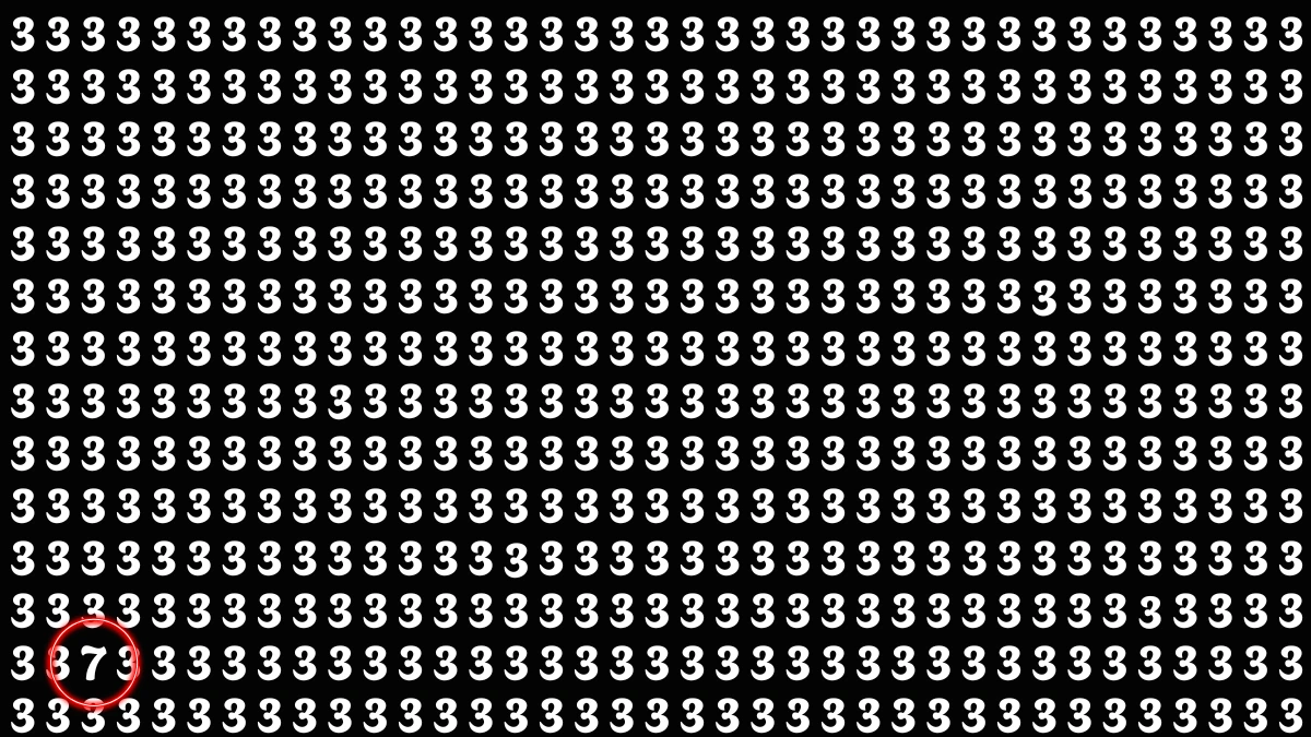 Observation Find it Out: Within 6 Seconds Spot The Number 7 among 3