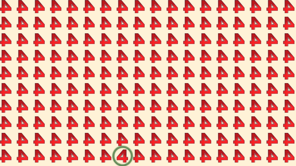 Observation Skills Test: Within 5 Seconds Spot The Inverted 4 among 4