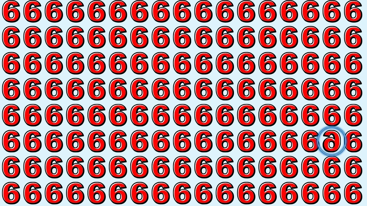 Observation Skills Test: Within 5 Seconds Spot The Inverted 6 among 6