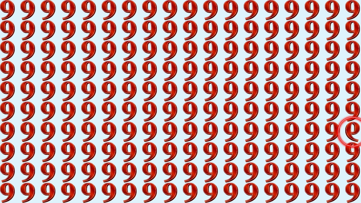 Observation Skills Test: Within 5 Seconds Spot The Inverted 9 among 9