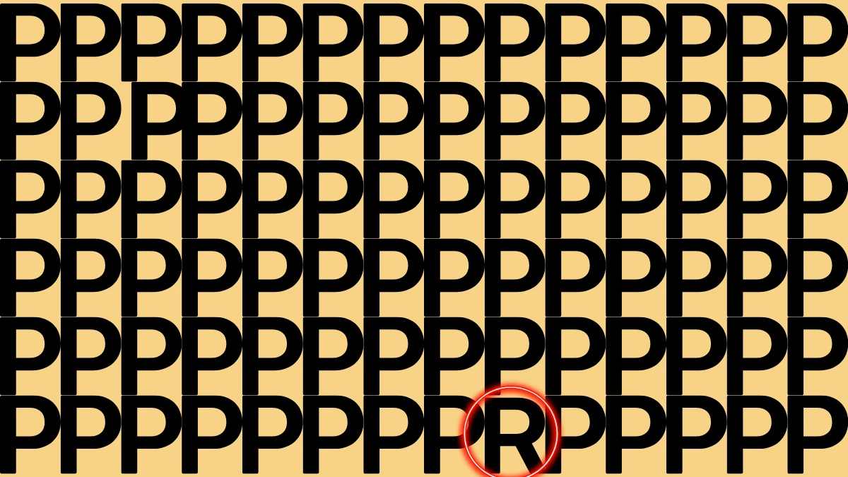 Observation Skills Test: Within 5 Seconds Spot The Letter R among P