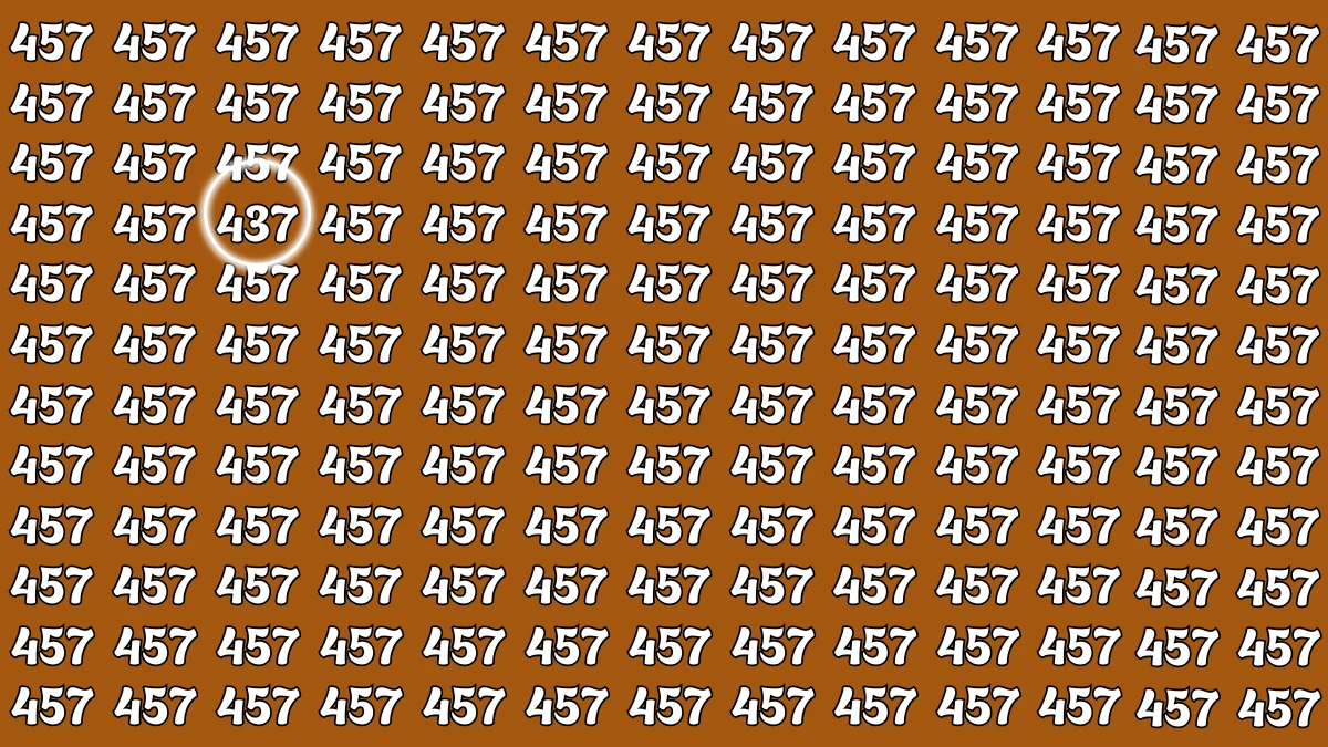 Optical Illusion 7 Seconds Challenge: Only People with Eagle Eyes Can spot the Number 437