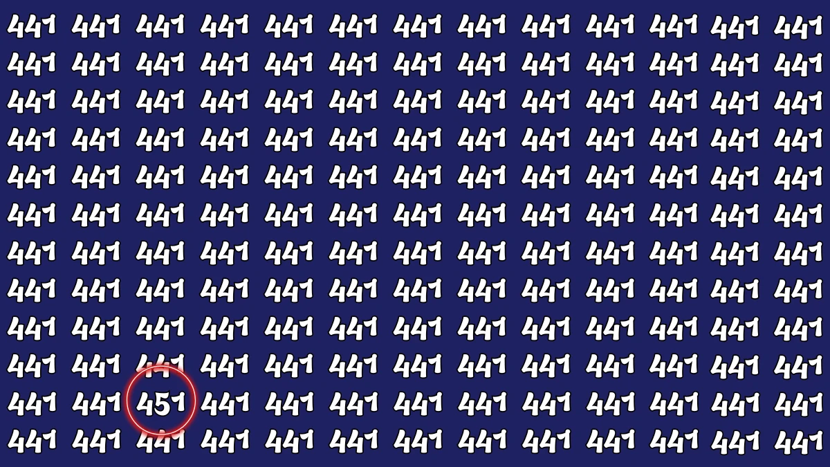 Optical Illusion 7 Seconds Challenge: Only People with Eagle Eyes Can spot the Number 451