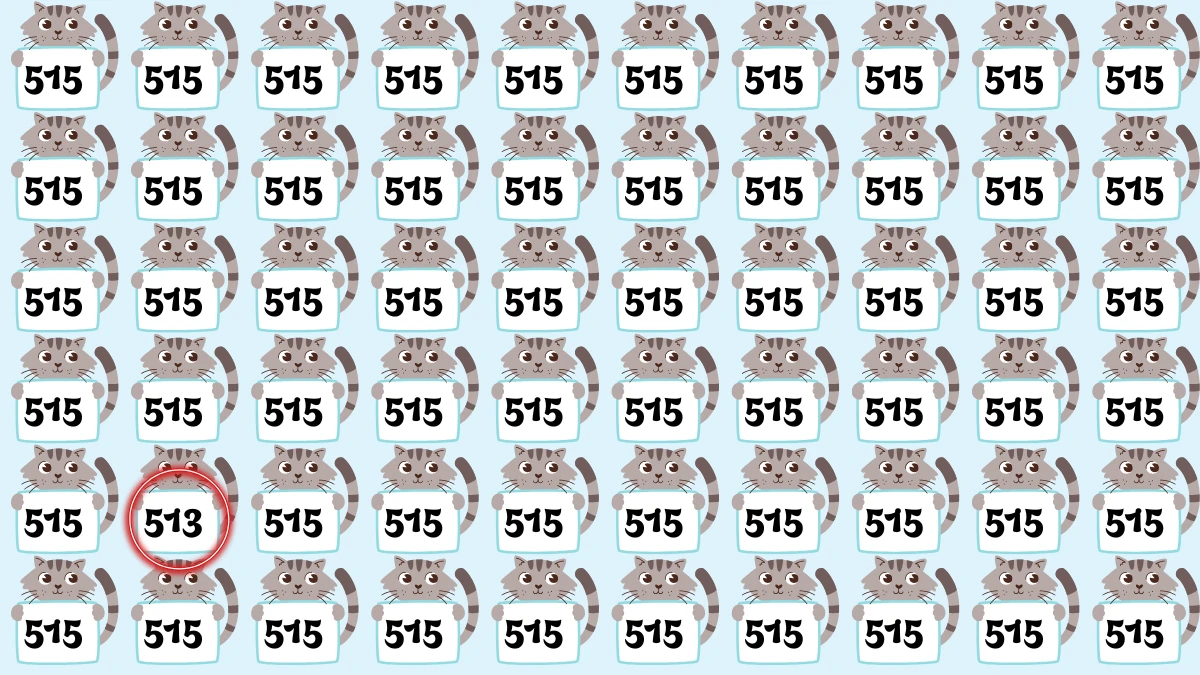 Optical Illusion 7 Seconds Challenge: Only People with Eagle Eyes Can spot the Number 513