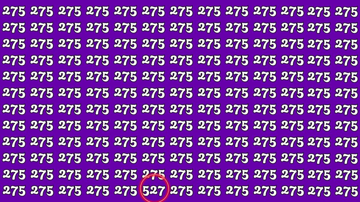 Optical Illusion 7 Seconds Challenge: Only People with Eagle Eyes Can spot the Number 527