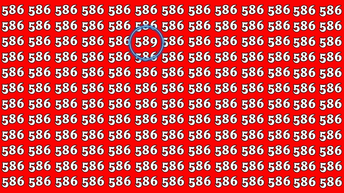 Optical Illusion 7 Seconds Challenge: Only People with Eagle Eyes Can spot the Number 589