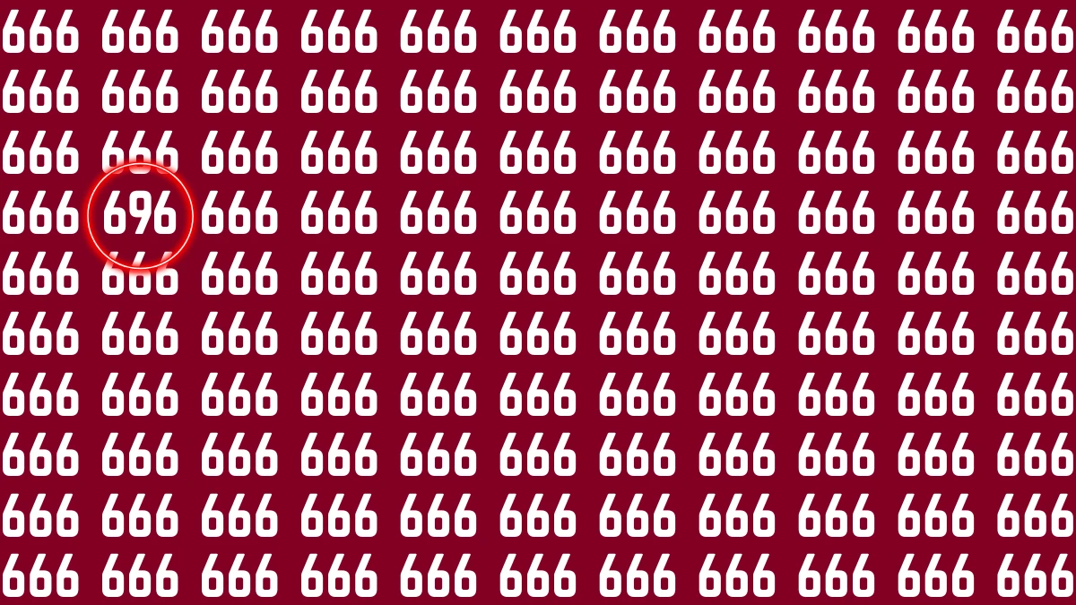 Optical Illusion 7 Seconds Challenge: Only People with Eagle Eyes Can spot the Number 696