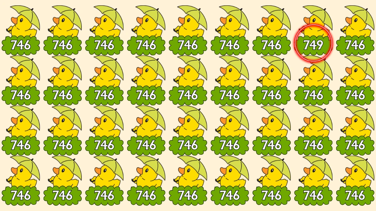 Optical Illusion 7 Seconds Challenge: Only People with Eagle Eyes Can spot the Number 749