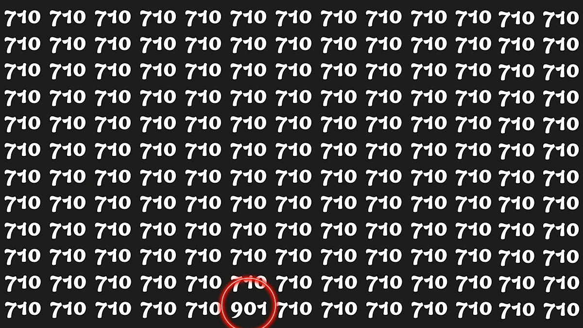 Optical Illusion 7 Seconds Challenge: Only People with Eagle Eyes Can spot the Number 901