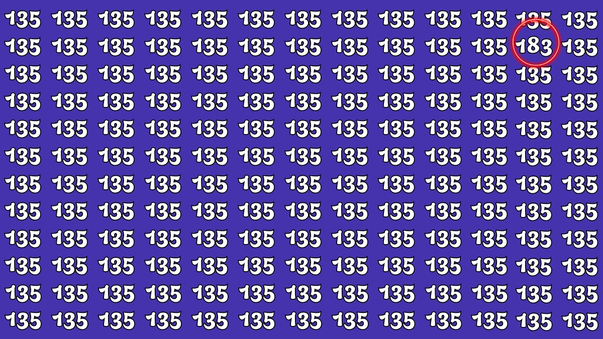 Optical Illusion 8 Seconds Challenge: Only People with Eagle Eyes Can spot the Number 183