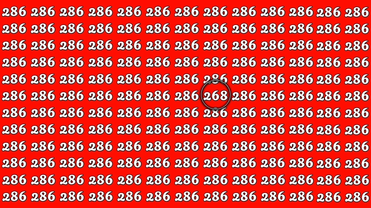 Optical Illusion 8 Seconds Challenge: Only People with Eagle Eyes Can spot the Number 268