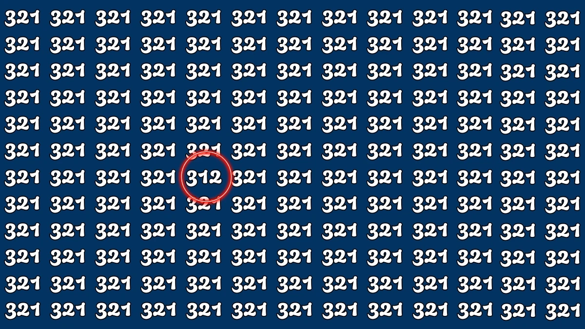 Optical Illusion 8 Seconds Challenge: Only People with Eagle Eyes Can spot the Number 312