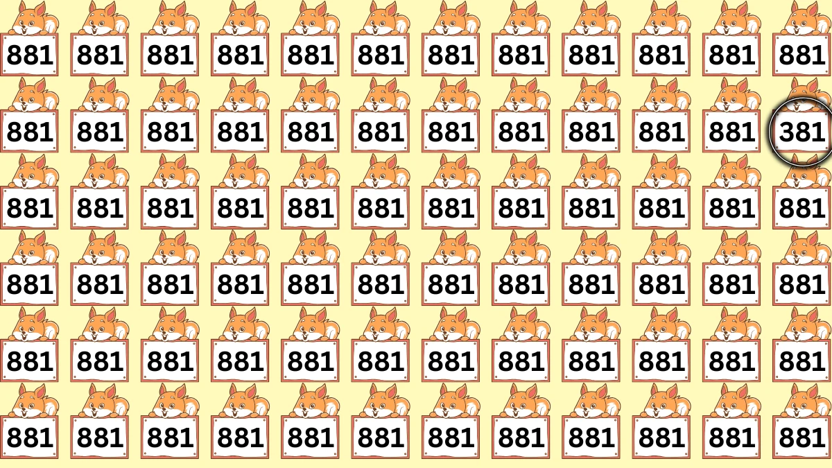 Optical Illusion 8 Seconds Challenge: Only People with Eagle Eyes Can spot the Number 381