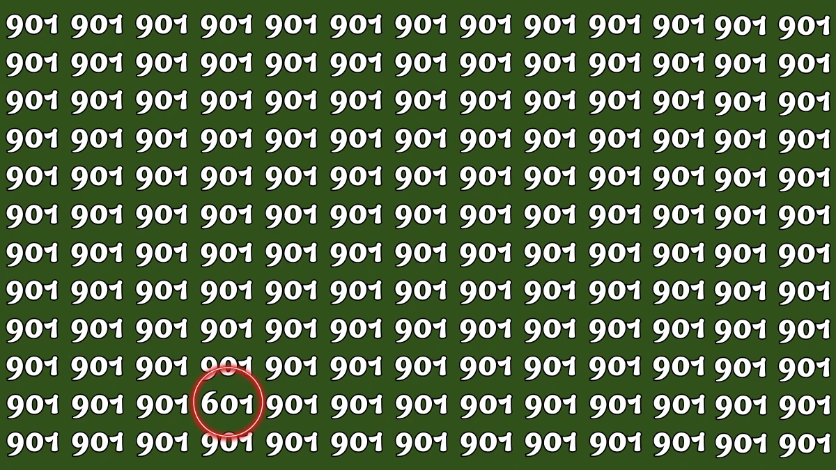 Optical Illusion 8 Seconds Challenge: Only People with Eagle Eyes Can spot the Number 601